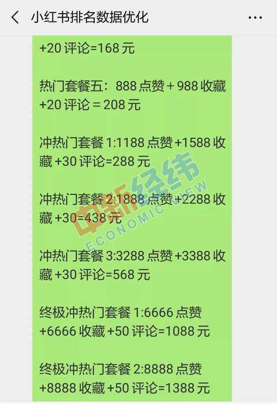 ▲小秋發(fā)來的筆記刷量價(jià)格表