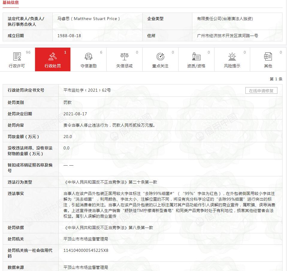 截圖來源:信用中國網(wǎng)站